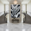 Banana leaf – rich in texture and detail, an artistic mural.