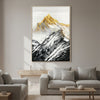 Gold Summit Mountain Oil Painting | Large Landscape Wall Art | Hand Painted Impasto Canvas