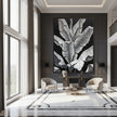 Banana leaf – rich in texture and detail, an artistic mural.