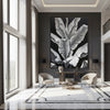 Banana leaf – rich in texture and detail, an artistic mural.