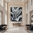 Banana leaf – rich in texture and detail, an artistic mural.