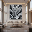 Banana leaf – rich in texture and detail, an artistic mural.