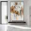Lotus Pod Oil Painting | Botanical Wall Art | Hand Painted Oil Canvas