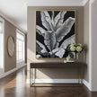 Banana leaf – rich in texture and detail, an artistic mural.