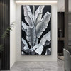 Banana leaf – rich in texture and detail, an artistic mural.